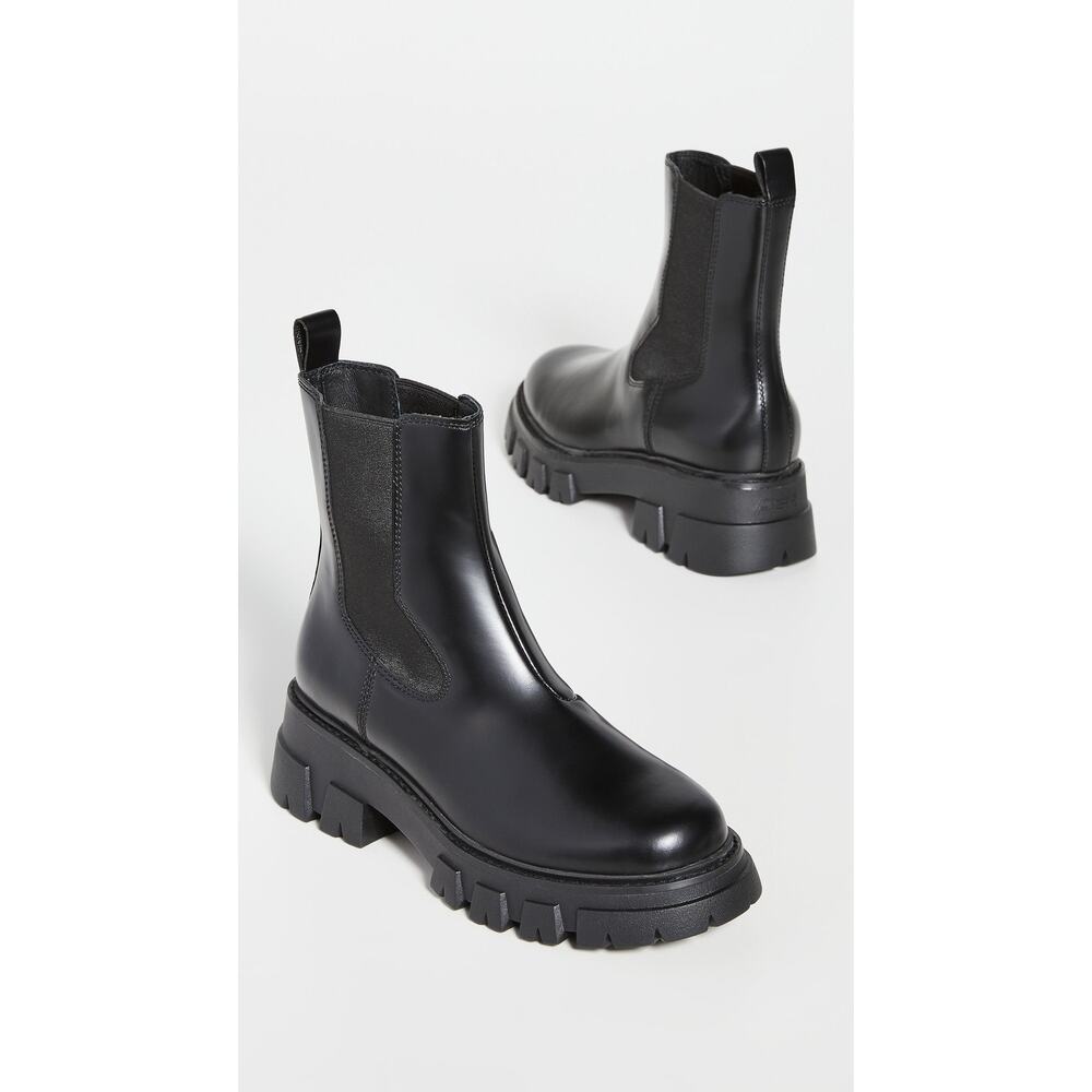 Ash Lloyd Leather Pull-On Combat Boots - 37 - Black - Picture 4 of 5